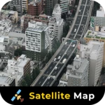 satellite map & street view android application logo